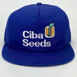 Vintage Ciba Seeds Snapback Trucker Hat K-Products‎ USA Embroidered Logo